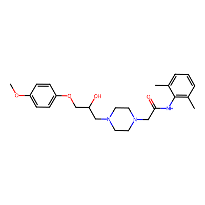 Chemical structure of P-Ranolazine