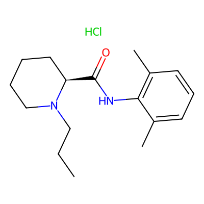 Chemical structure of Ropivacaine Hydrochloride