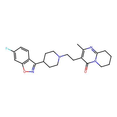 Chemical structure of Risperidone