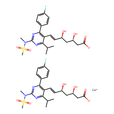 Chemical structure of Rosuvastatin Calcium