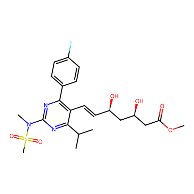 Chemical structure of Rosuvastatin Methyl ester