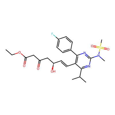Chemical structure of Rosuvastatin 3-Oxo Acid Ethyl Ester