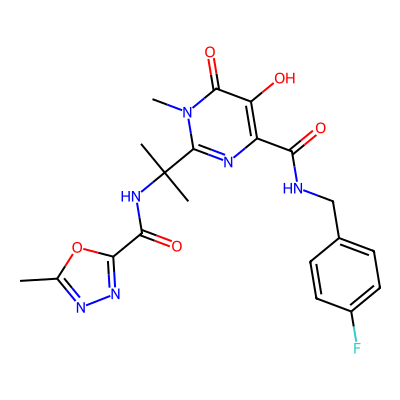 Chemical structure of Raltegravir