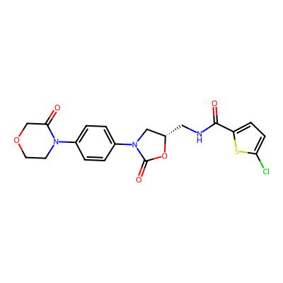 Chemical structure of Rivaroxaban