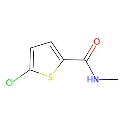 Chemical structure of 5-Chloro-N-methylthiophene-2-carboxamide