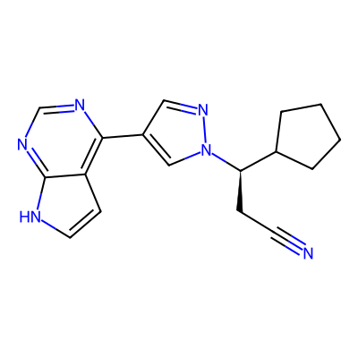 Chemical structure of Ruxolitinib