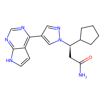 Chemical structure of Ruxolitinib Amide