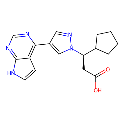 Chemical structure of Ruxolitinib Acid Impurity
