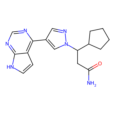 Chemical structure of Ruxolitinib Amide impurity