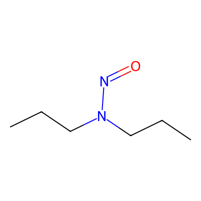 Chemical structure of N-Nitrosodipropylamine