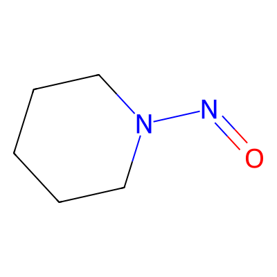 Chemical structure of N-Nitrosopiperidine