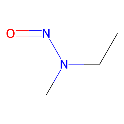 Chemical structure of N-Nitrosomethylethylamine