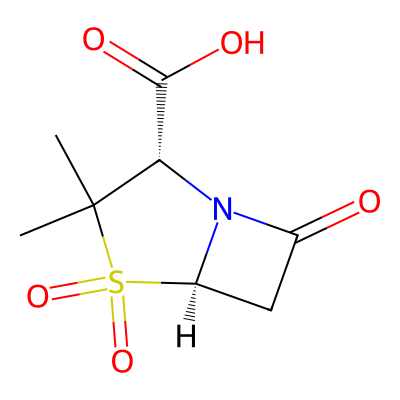 Chemical structure of Sulbactam