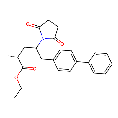 Chemical structure of 2,5-Dioxopyrrolidine Sacubitril