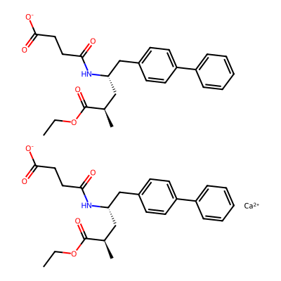 Chemical structure of Sacubitril Calcium