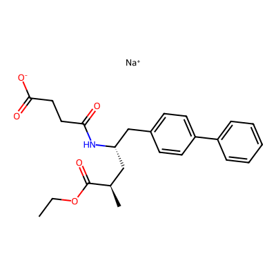 Chemical structure of Sacubitril Sodium