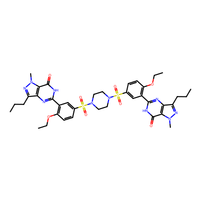 Chemical structure of Sildenafil Dimer Impurity