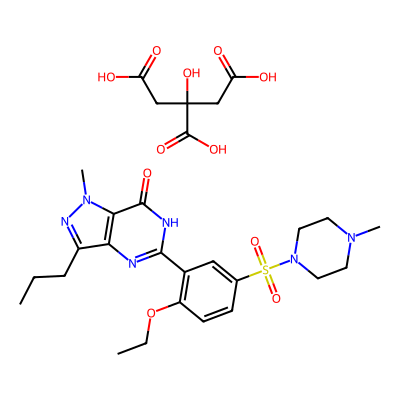 Chemical structure of Sildenafil Citrate