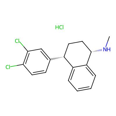 Chemical structure of Sertraline Hydrochloride