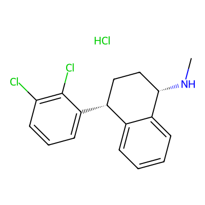 Chemical structure of 2,3-Dichloro isomer of Sertraline HCL