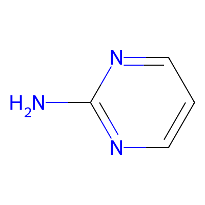 Chemical structure of 2-Aminopyrimidine