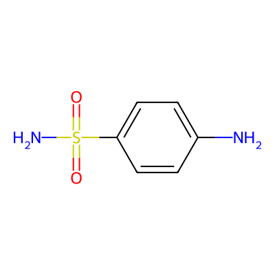 Chemical structure of Sulfanilamide