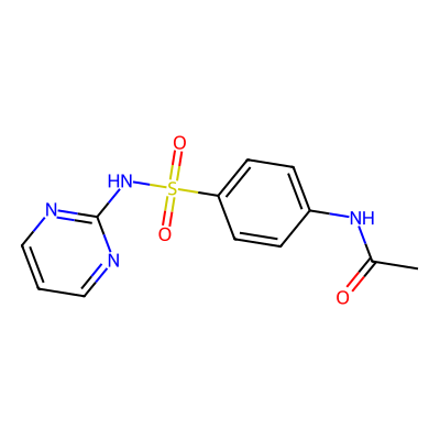 Chemical structure of N-Acetyl Sulfadiazine