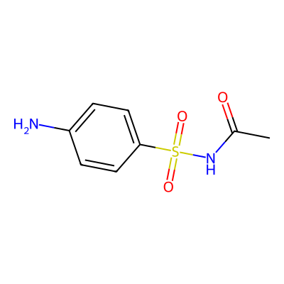 Chemical structure of Sulfacetamide