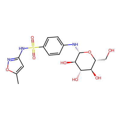 Chemical structure of Sulfamethoxazole N4-glucoside
