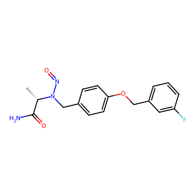Chemical structure of N-Nitroso Safinamide