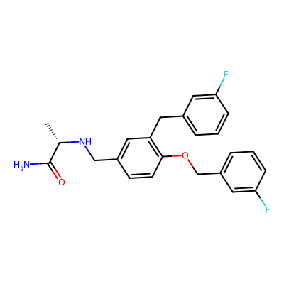 Chemical structure of Safinamide Dialkylated Impurity