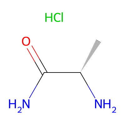 Chemical structure of L-Alanine Amide Hydrochloride