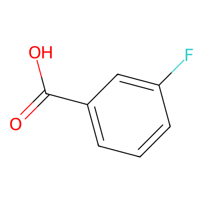 Chemical structure of 3-Fluorobenzoic Acid