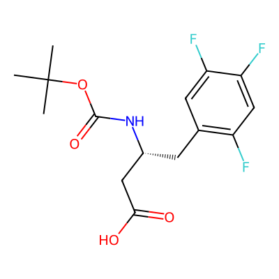 Chemical structure of Sitagliptin Boc Impurity