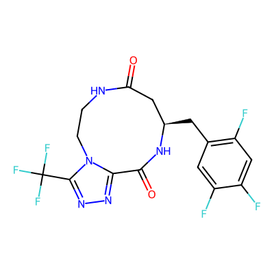 Chemical structure of Sitagliptin triazecine analog