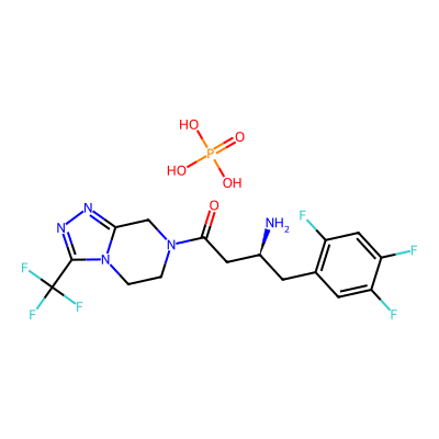 Chemical structure of Sitagliptin Phosphate Hydrate - Impurity A