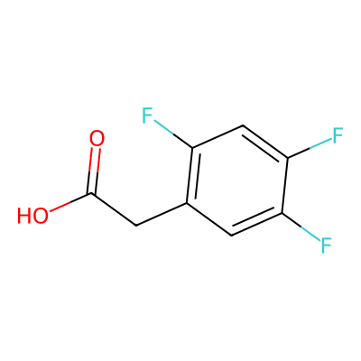 Chemical structure of 2,4,5-Trifluorophenylacetic Acid