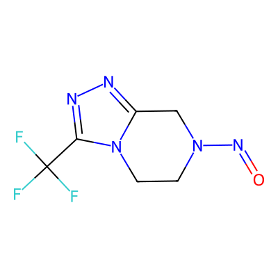 Chemical structure of Sitagliptin Nitroso Impurity