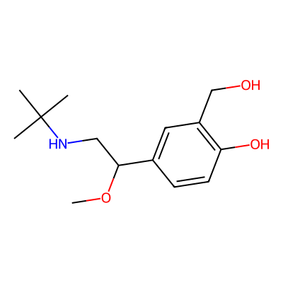 Chemical structure of Levalbuterol Related Compound H