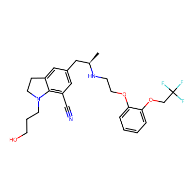 Chemical structure of Silodosin Nitrile Impurity