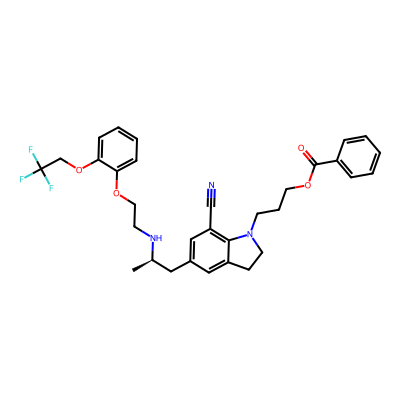 Chemical structure of Silodosin Benzoyloxy Impurity