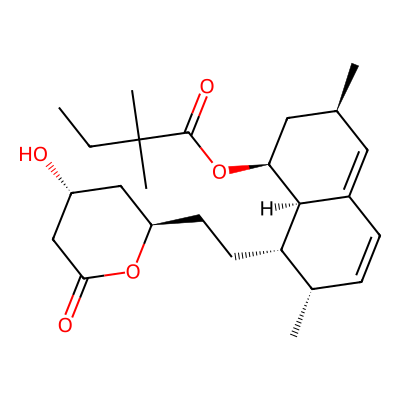 Chemical structure of Simvastatin