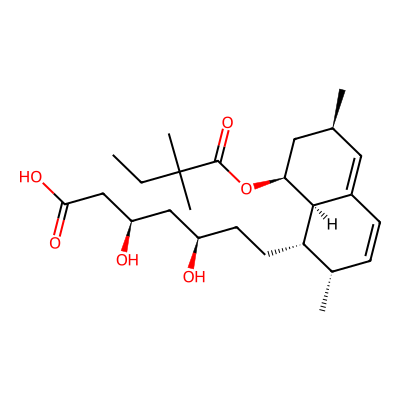 Chemical structure of Simvastatin Acid