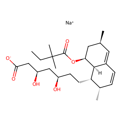 Chemical structure of Simvastatin Acid Sodium Salt