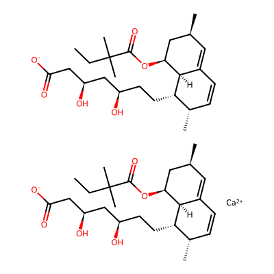 Chemical structure of Simvastatin Acid calciumSalt