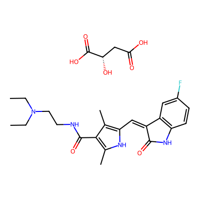 Chemical structure of Sunitinib Malate