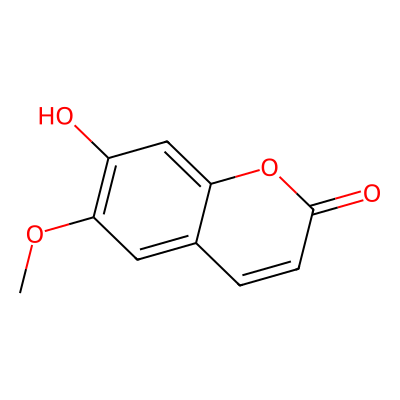 Chemical structure of Scopoletin