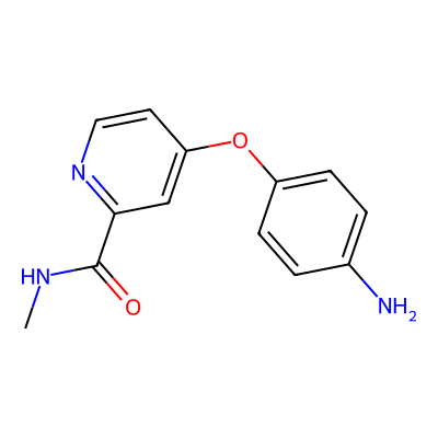 Chemical structure of 4-(4-Aminophenoxy)-N-methyl picolinamide