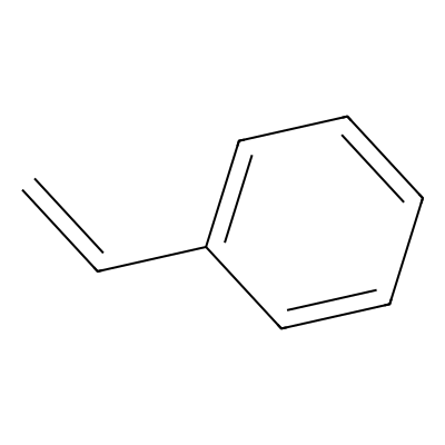 Chemical structure of Styrene