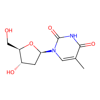 Chemical structure of Beta-Thymidine